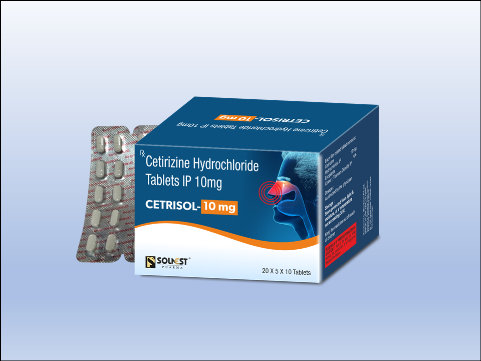 CETRISOL 10MG TABLETS
